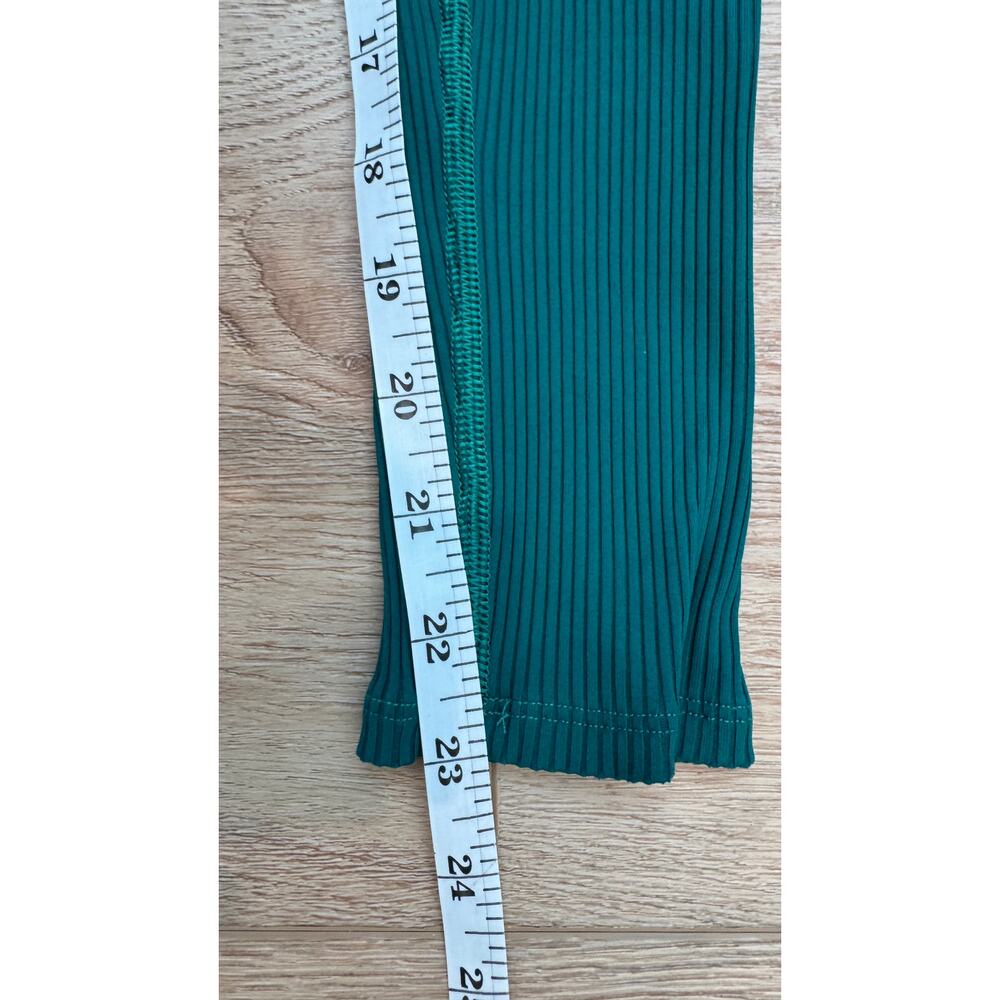 Carbon38 Ribbed Sports Bra & Leggings Set Color Malachite Size XS - Picture 9 of 13